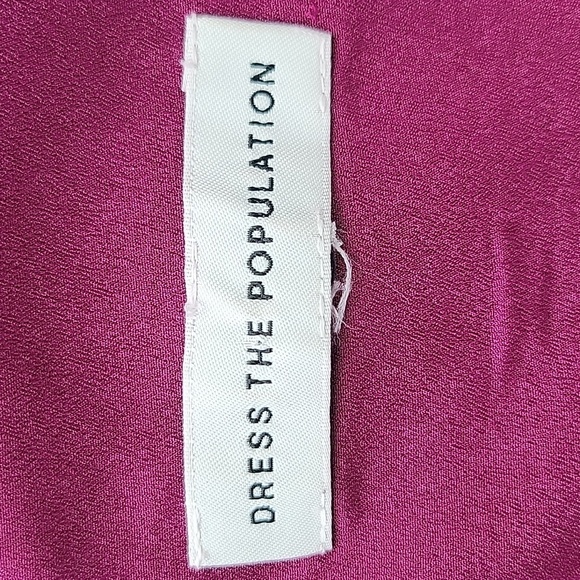 Dress The Population Anita Midi Dress Dark Magenta Size XL *ALTERED* - Picture 8 of 10